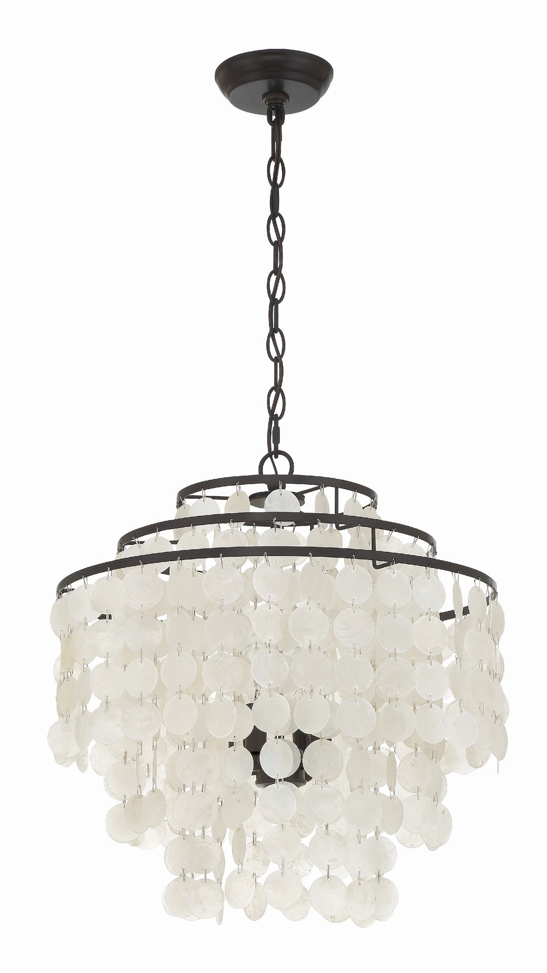 Crystorama Brielle 4 Light Antique Silver Chandelier