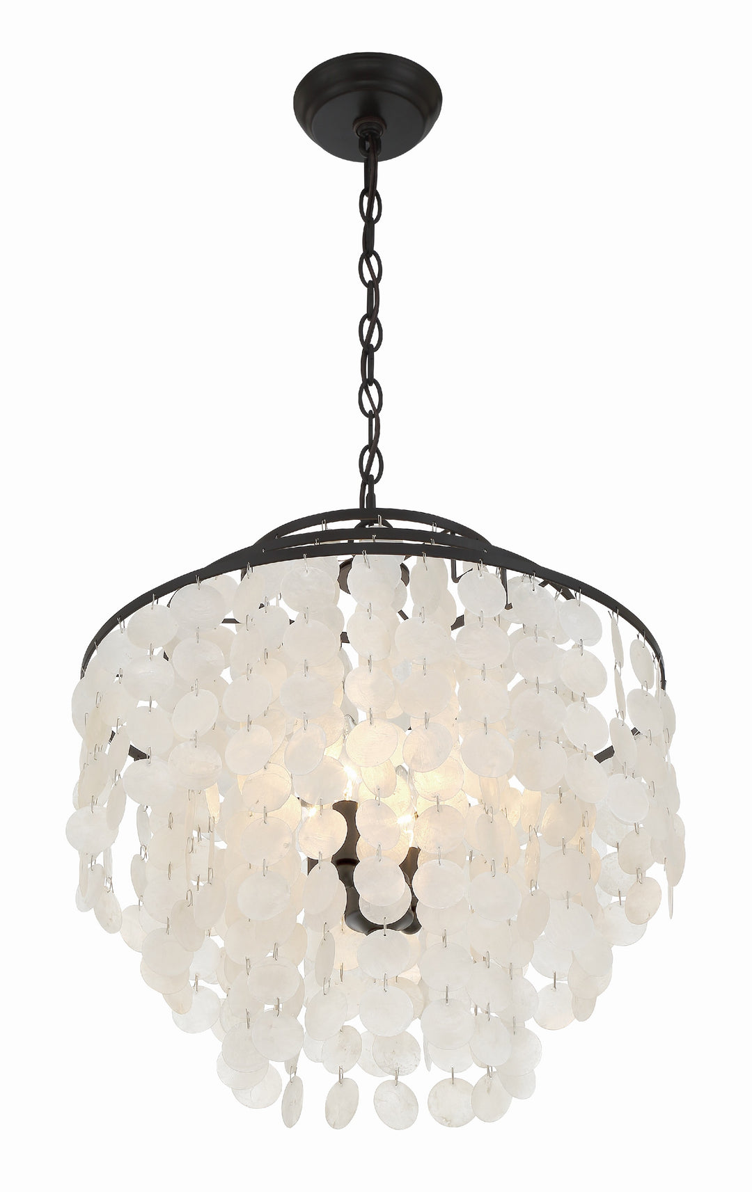 Crystorama Brielle 4 Light Antique Silver Chandelier