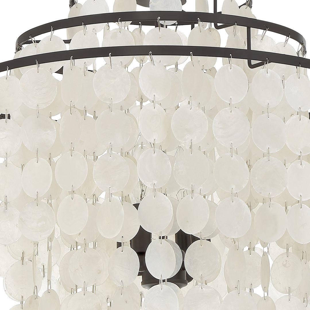 Crystorama Brielle 4 Light Antique Silver Chandelier