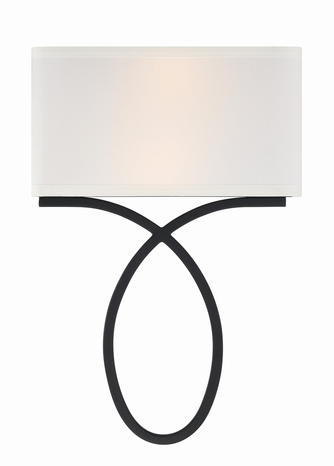 Crystorama Brinkley 2 Light Black Forged Sconce