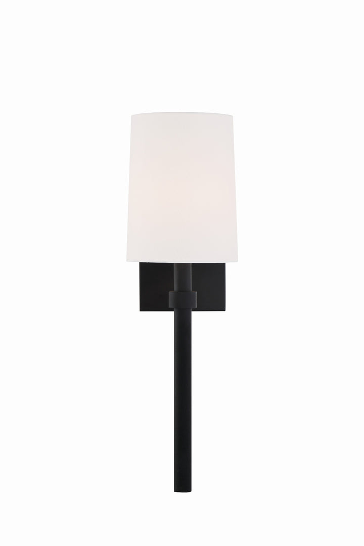 Crystorama Bromley 1 Light Black Forged Sconce