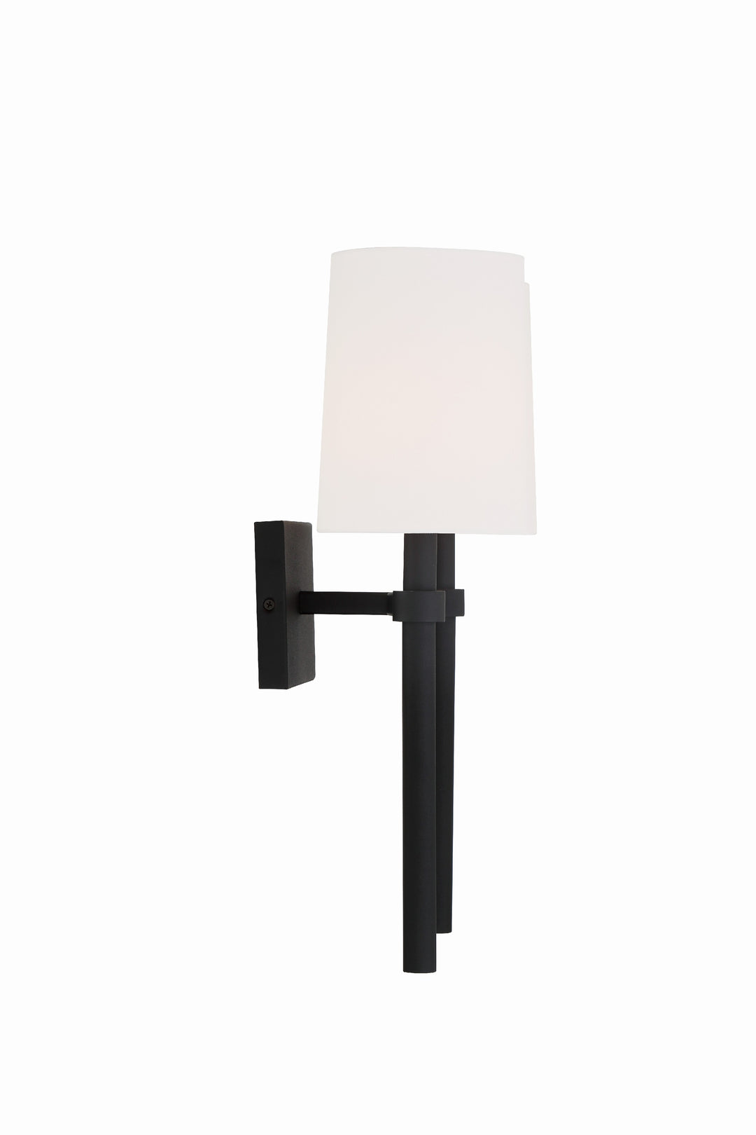 Crystorama Bromley 2 Light Black Forged Sconce