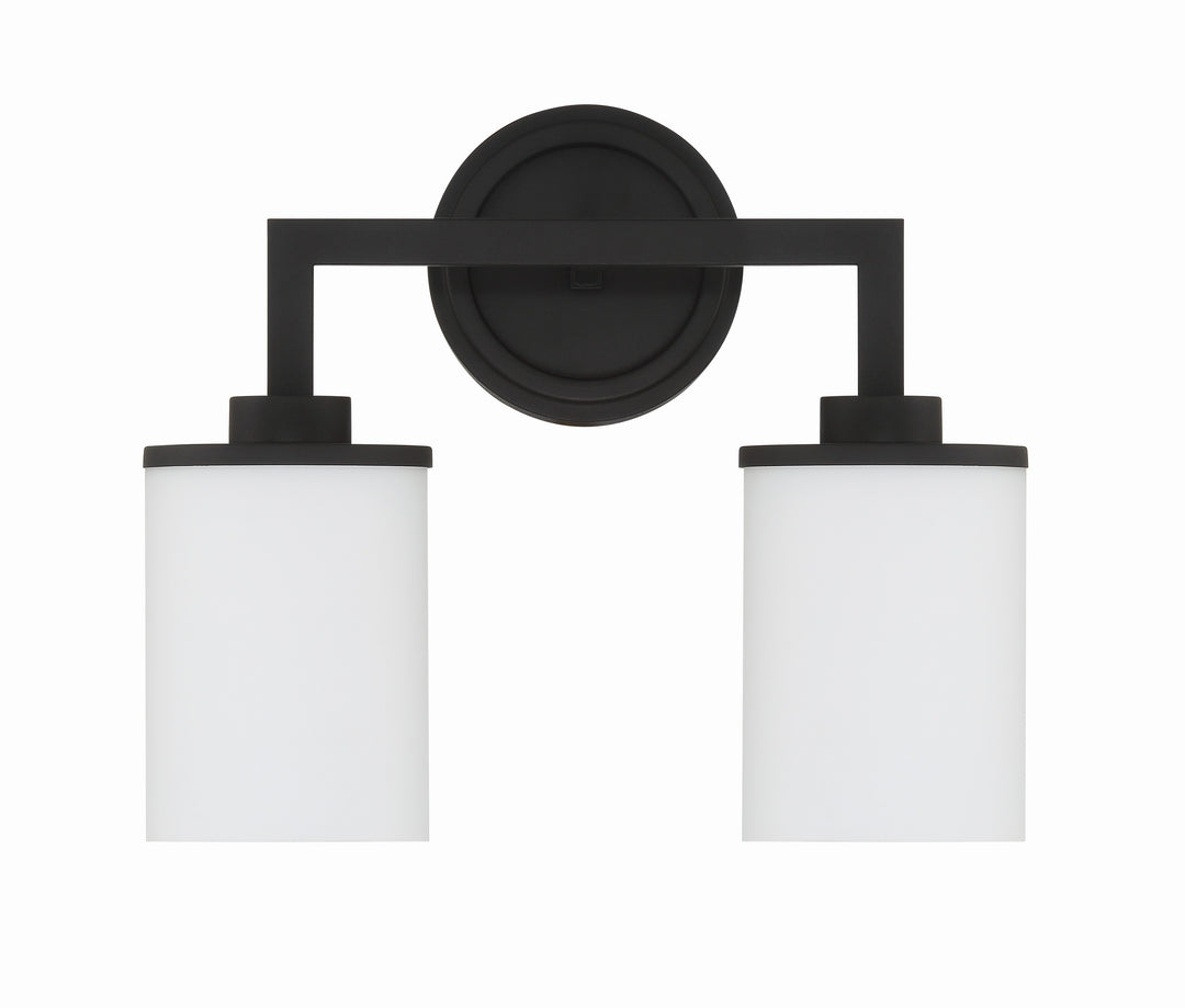 Crystorama Bryant 2 Light Black Forged Sconce