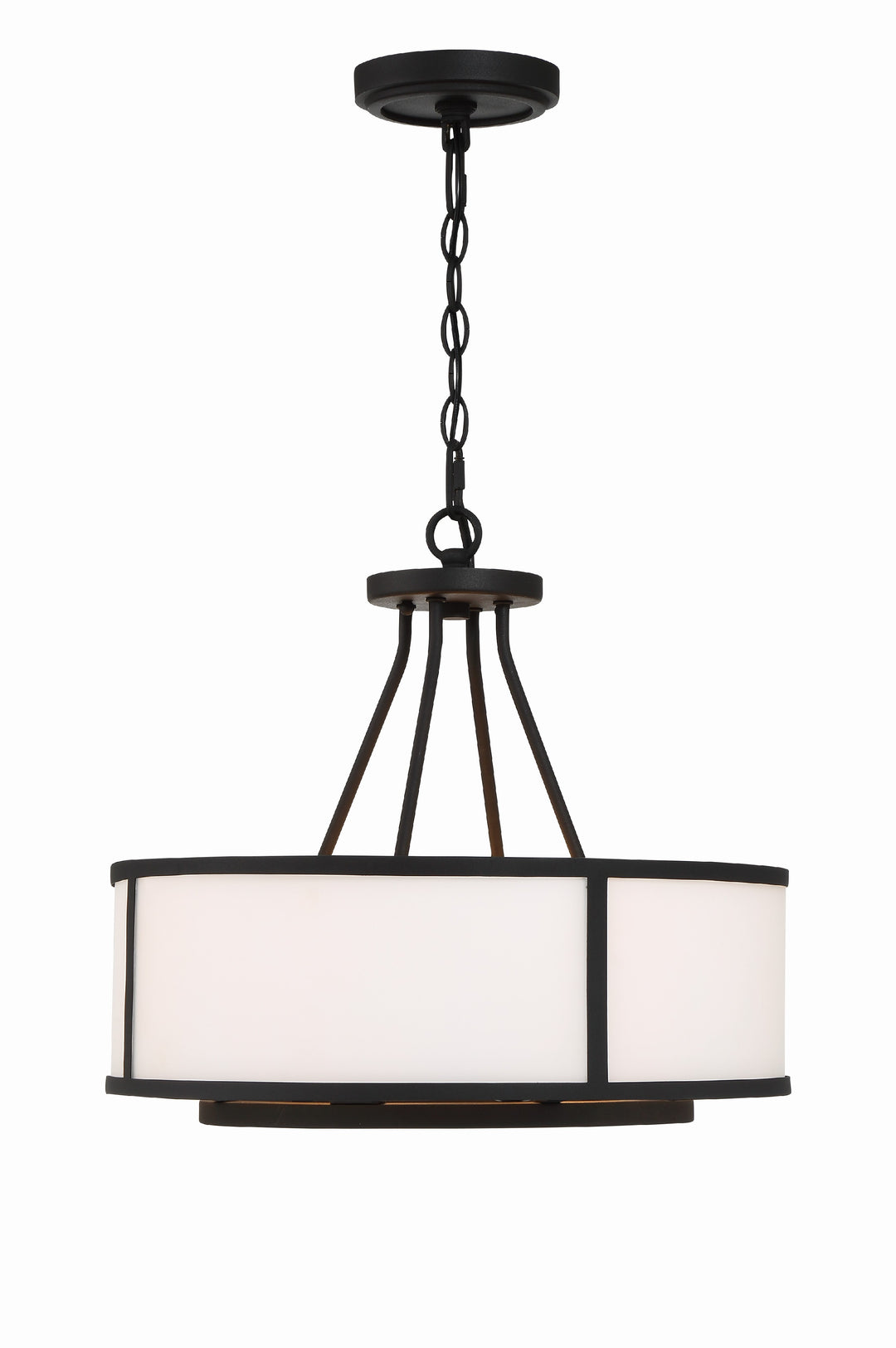 Crystorama Bryant 4 Light Black Forged Chandelier