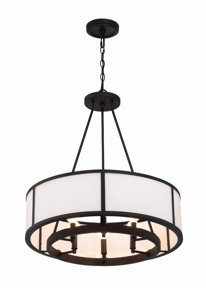 Crystorama Bryant 6 Light Black Forged Chandelier