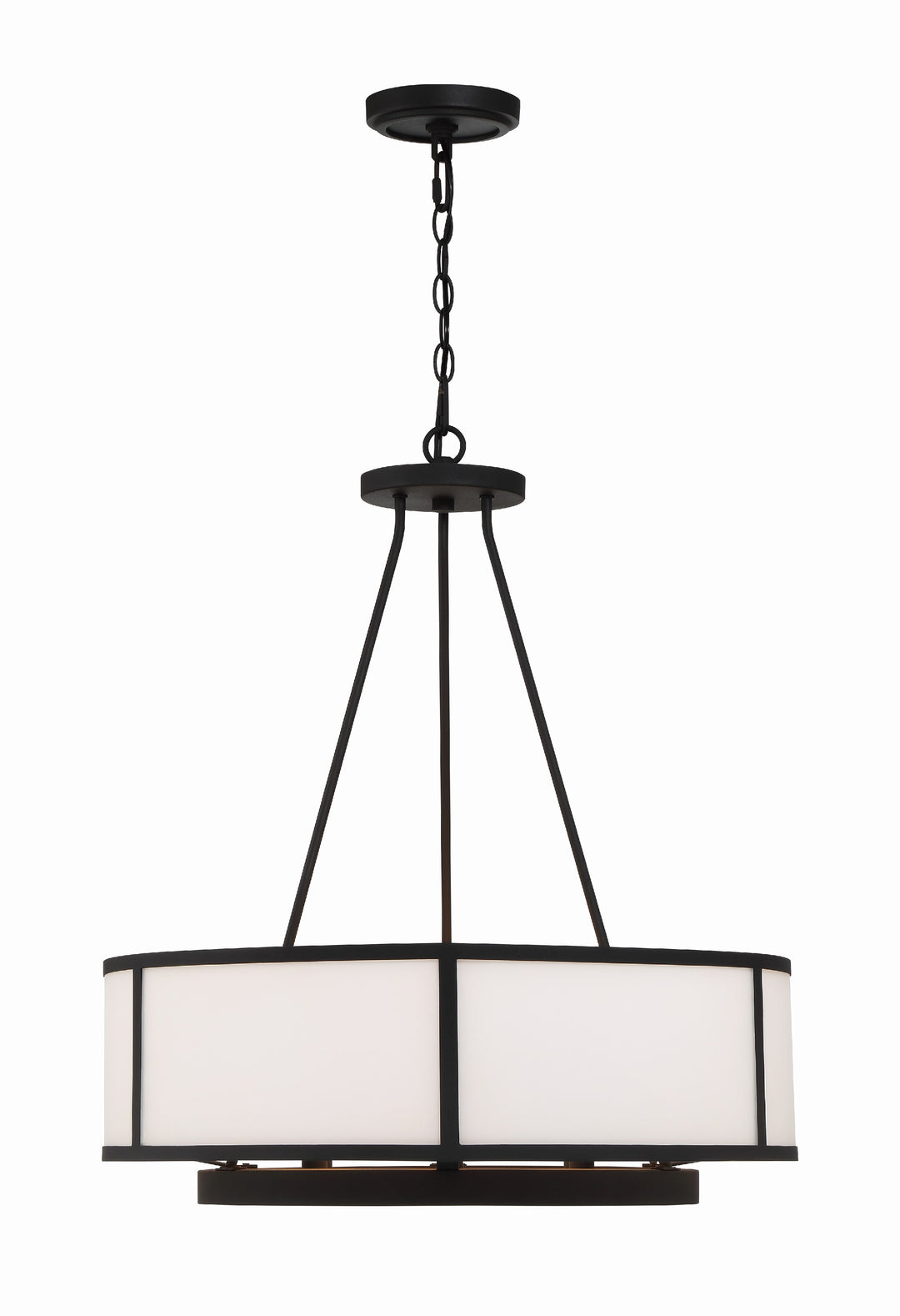 Crystorama Bryant 6 Light Black Forged Chandelier