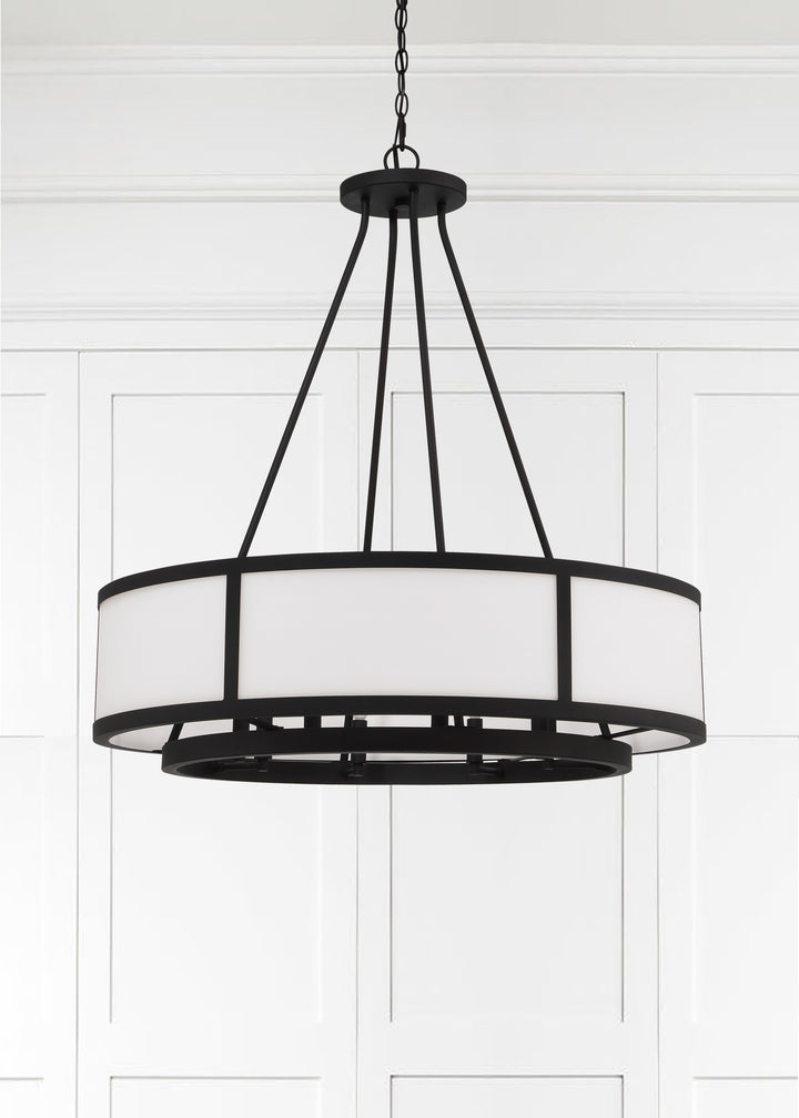 Crystorama Bryant 8 Light Black Forged Chandelier