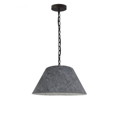 Dainolite 1 Light Brynn Small Pendant, Black/Gold Shade, Aged Brass