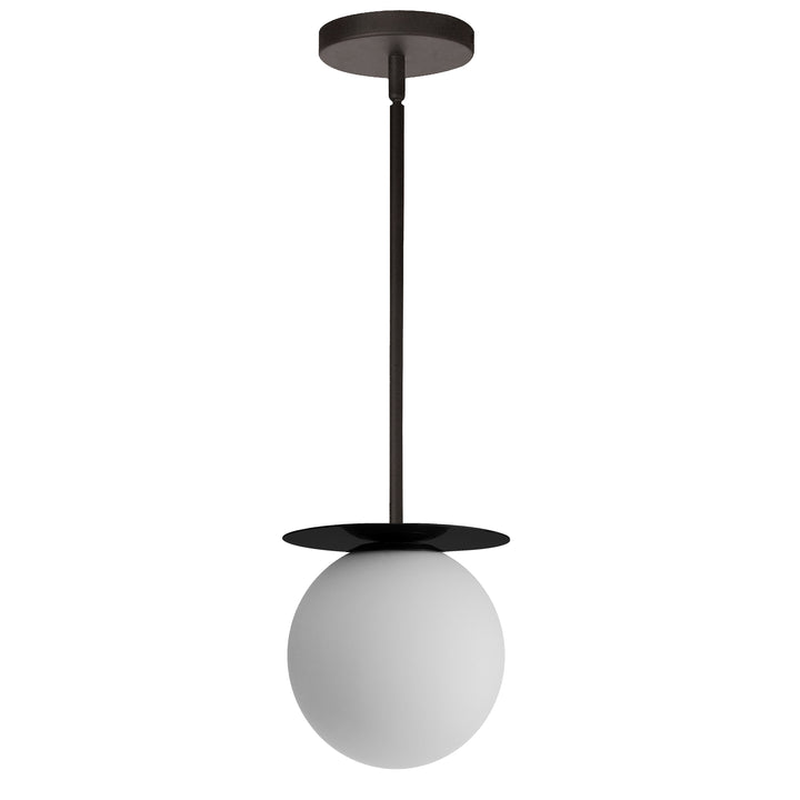 Dainolite 1 Light Halogen Burlat Pendant Matte Black & White