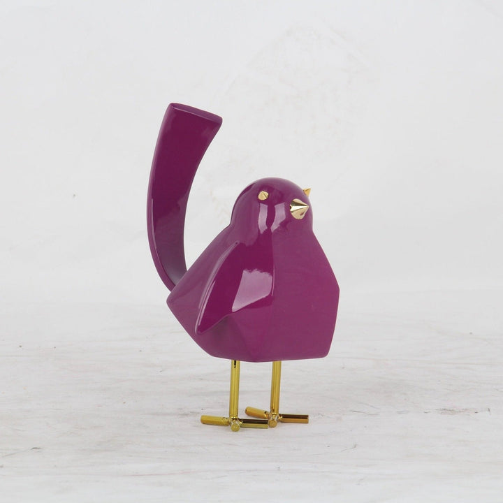 Bird Sculpture // Small Purple