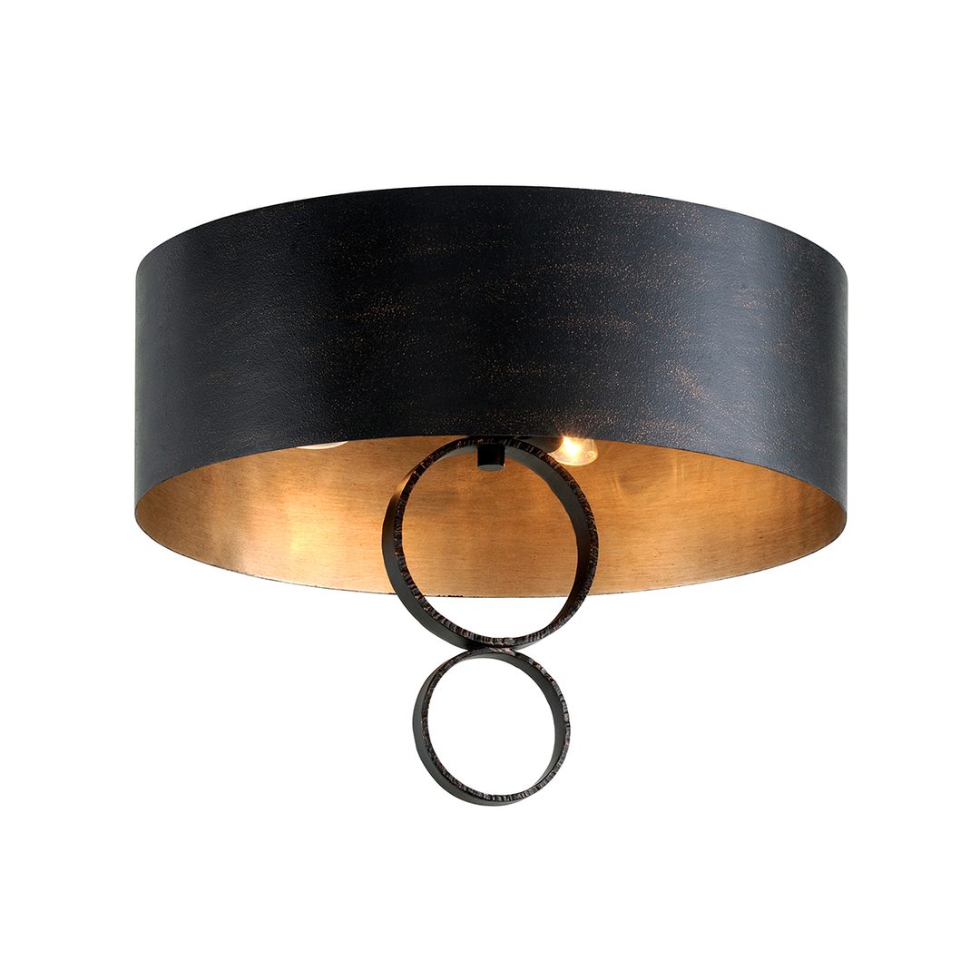 Rivington Semi Flush - Charred Copper