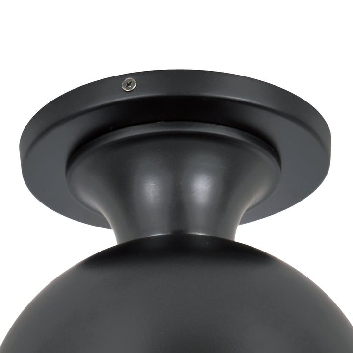 Crystorama Brian Patrick Flynn Capsule 1 Light Matte Black + Textured Gold Outdoor Semi Flush Mount