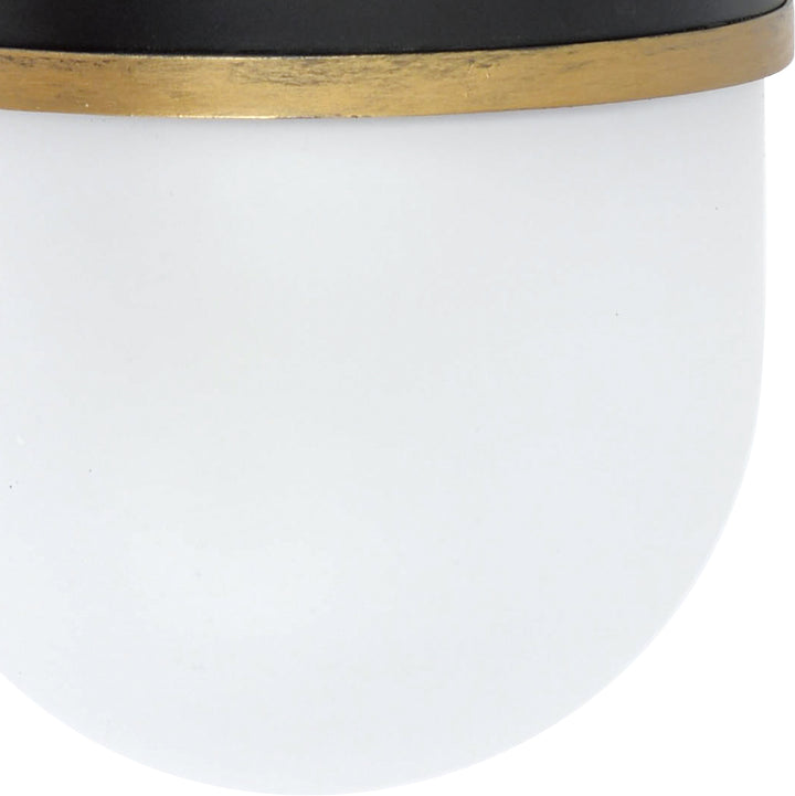 Crystorama Brian Patrick Flynn Capsule 1 Light Matte Black + Textured Gold Outdoor Sconce