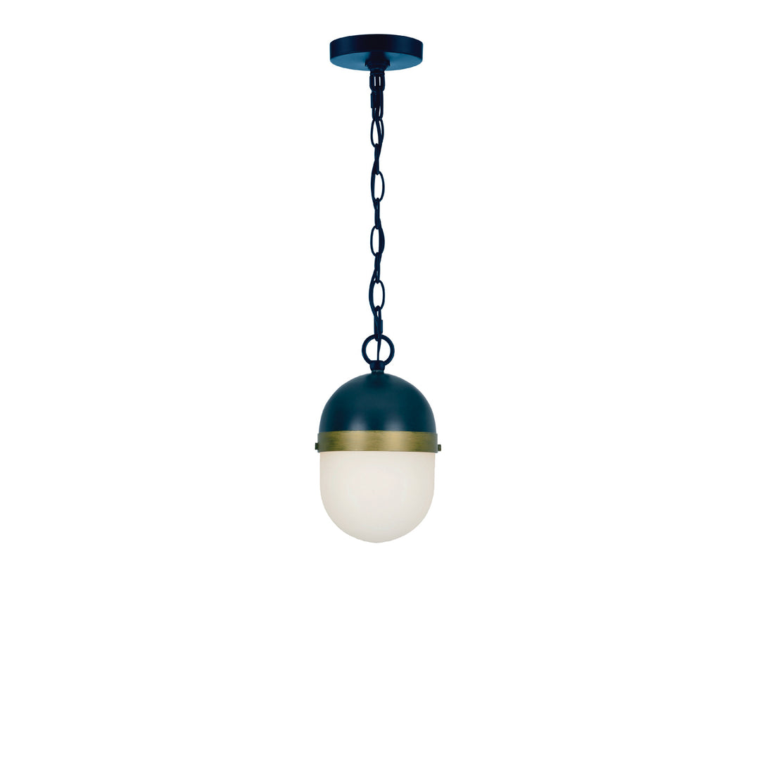 Crystorama Brian Patrick Flynn Capsule 3 Light Matte Black + Textured Gold Outdoor Pendant