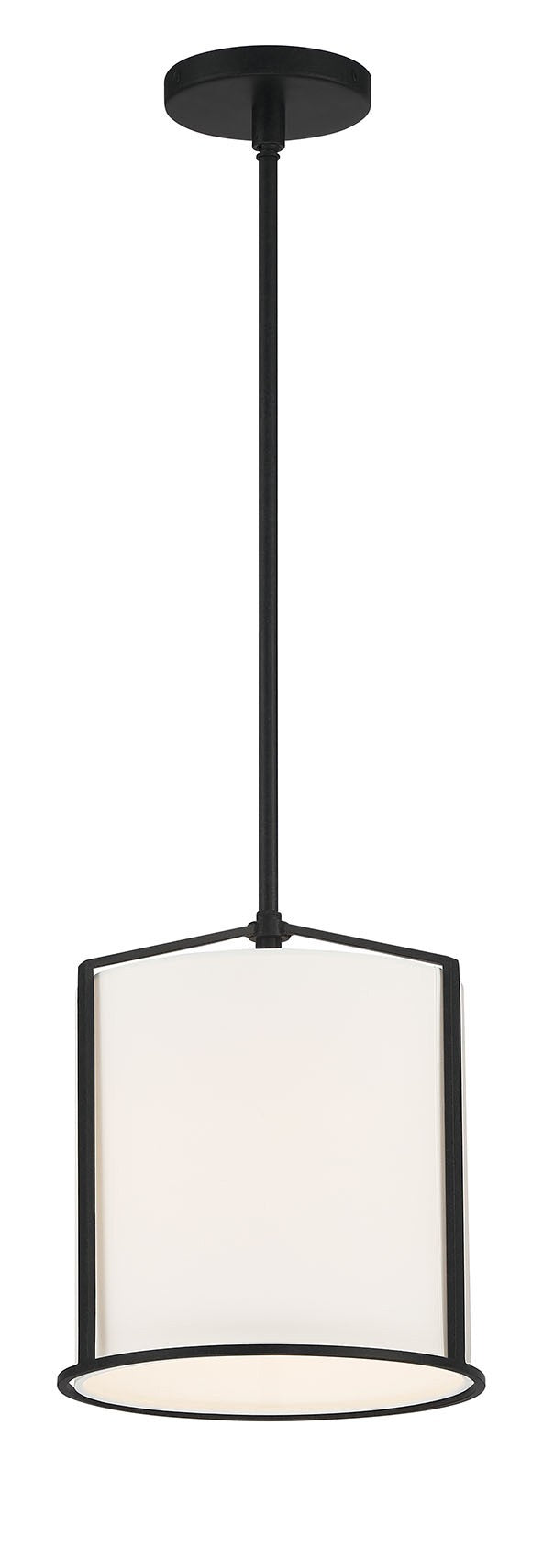 Carlyn 1 Light Black Semi Flush Mount