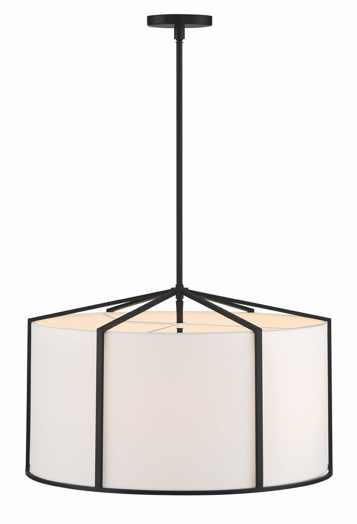 Crystorama Carlyn 6 Light Black Chandelier