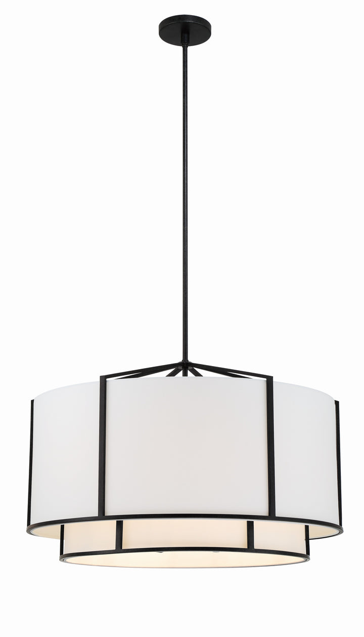 Crystorama Carlyn 6 Light Black Chandelier