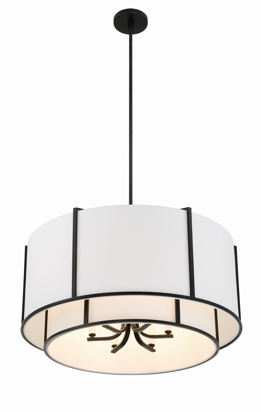 Crystorama Carlyn 6 Light Black Chandelier