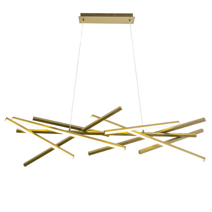 Dainolite 70W LED Carly Chandelier Aged Brass