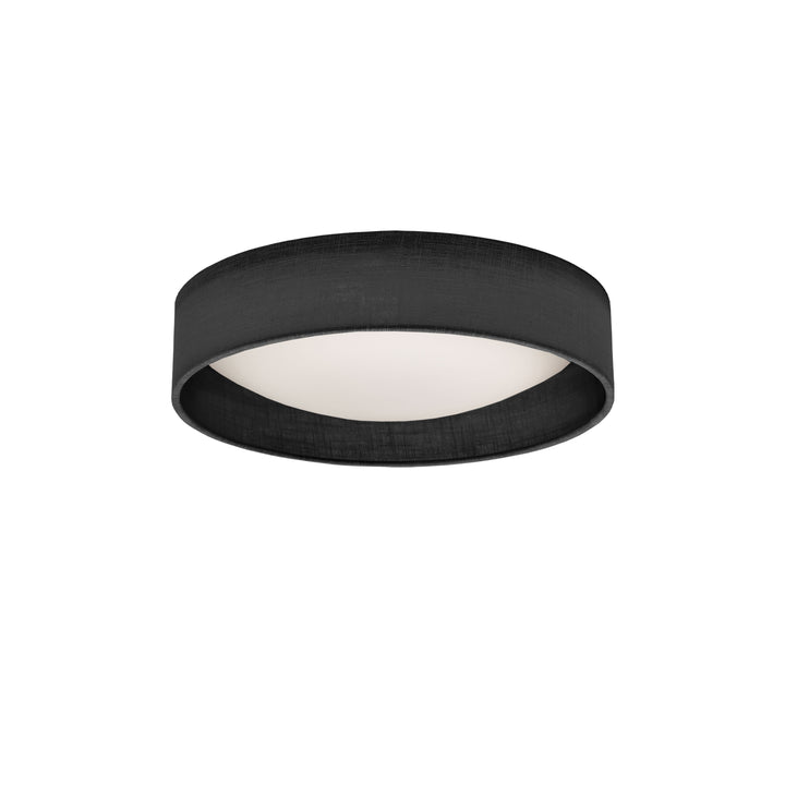 Dainolite 11" Light Flush Mount Fixture Black/Clear Shade