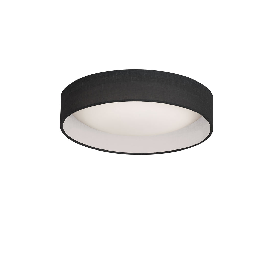 Dainolite 11" Light Flush Mount Fixture Black/Clear Shade