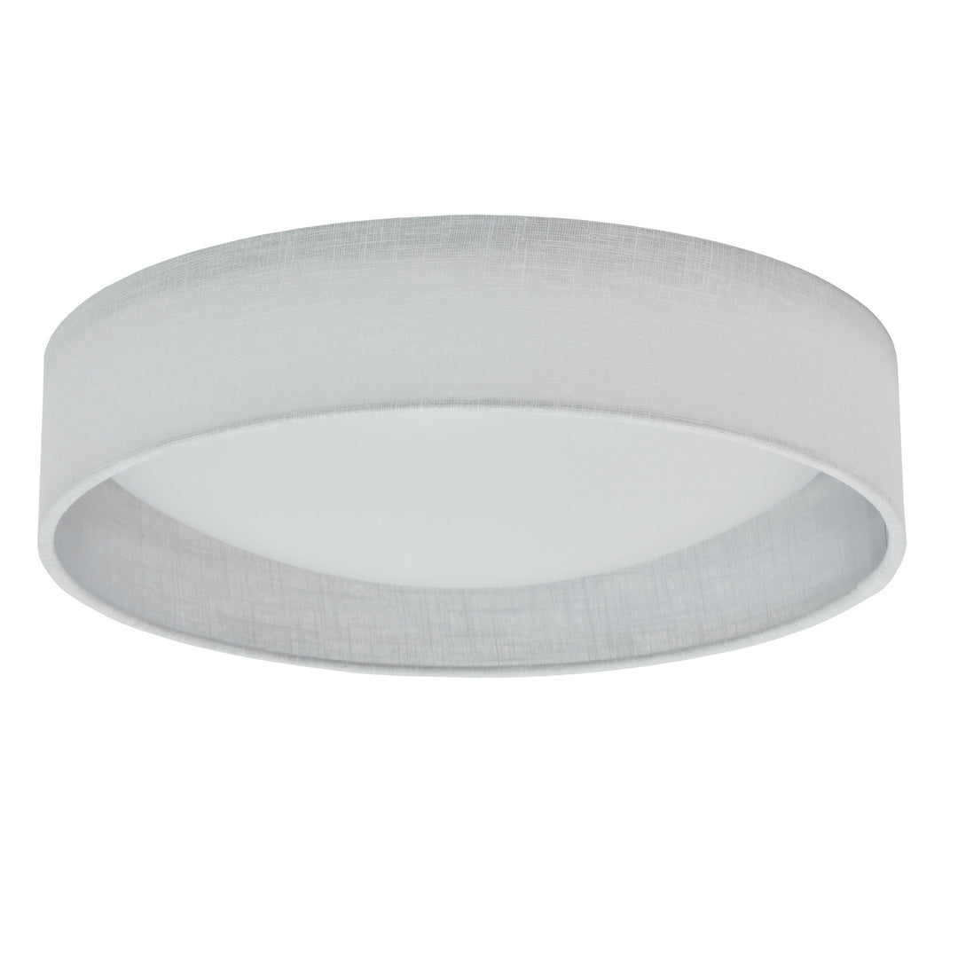 Dainolite LED Flush Mount, Satin Chrome Finish, Black Shade