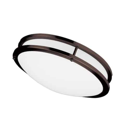 Dainolite LED Ceiling Flush, 16” dia, Bronze Finish