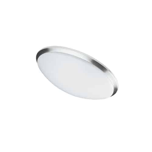 Dainolite LED Ceiling Flush, Satin Chrome Trim, 11” dia