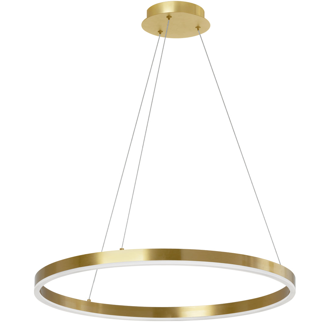 Dainolite 34W Chandelier, Aged Brass with White Acrylic Diffuser