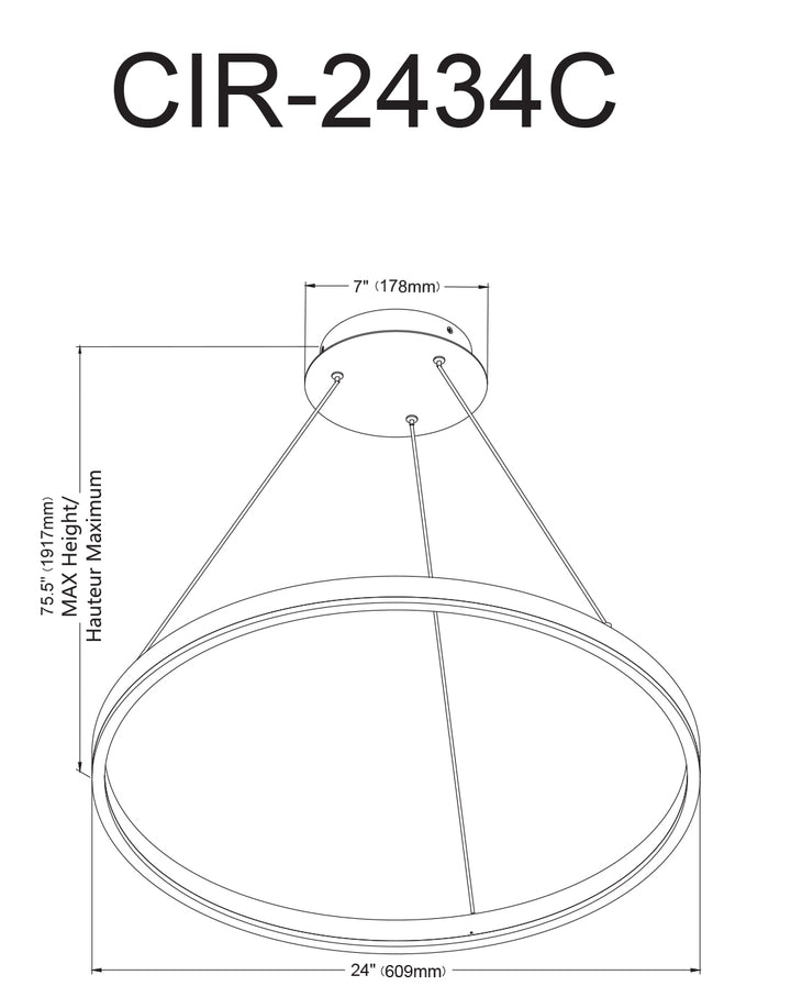 Dainolite 34W Chandelier, Aged Brass with White Acrylic Diffuser