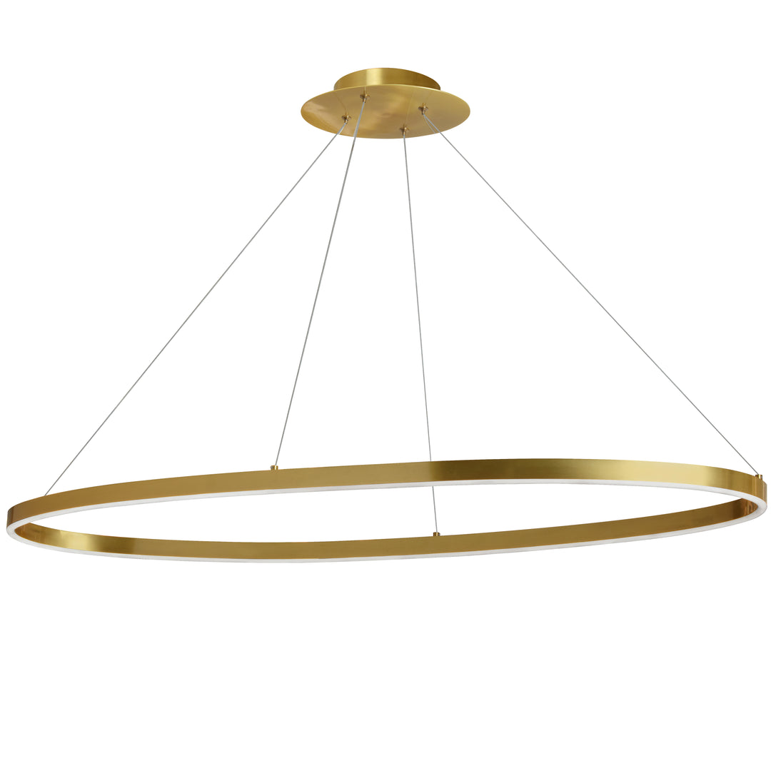 Dainolite 63W Horizontal Chandelier, Aged Brass with White Acrylic Diffuser