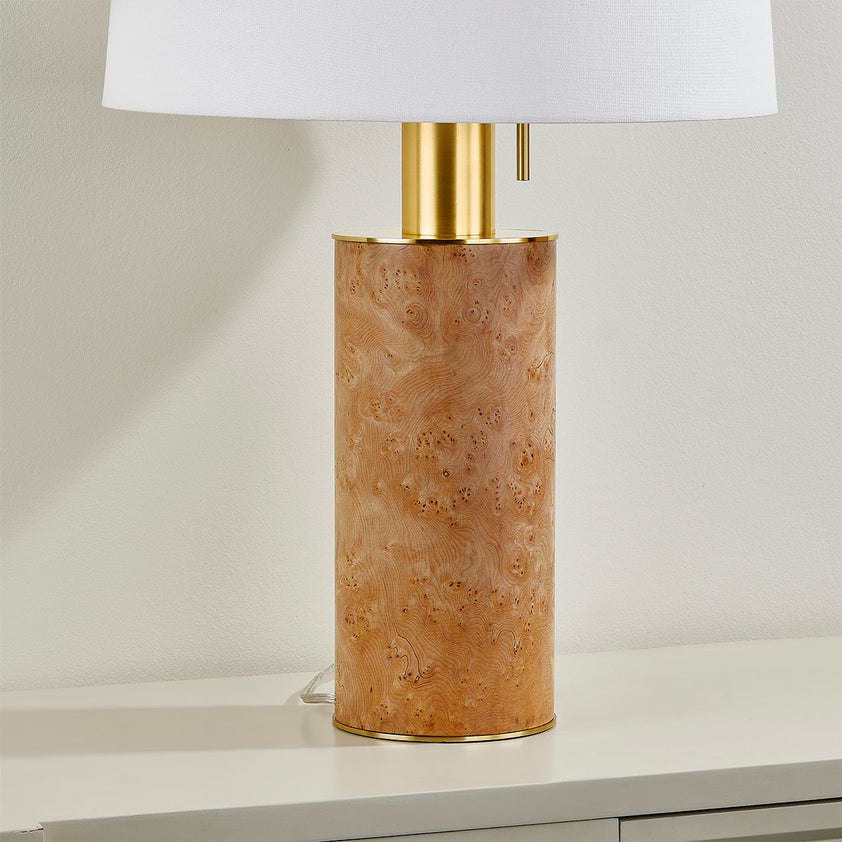 Clarissa Table Lamp, Aged Brass