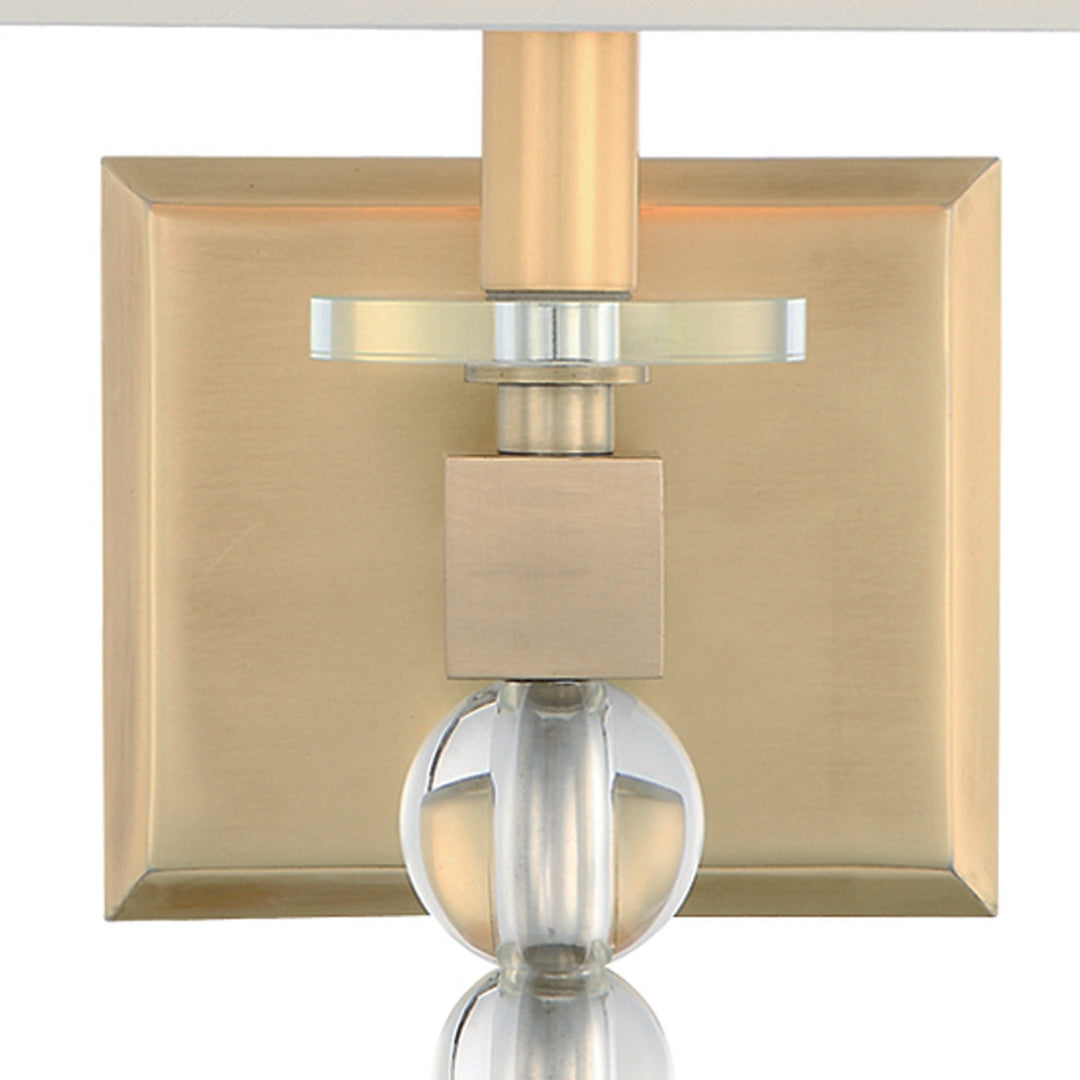 Crystorama Clover 1 Light Aged Brass Sconce