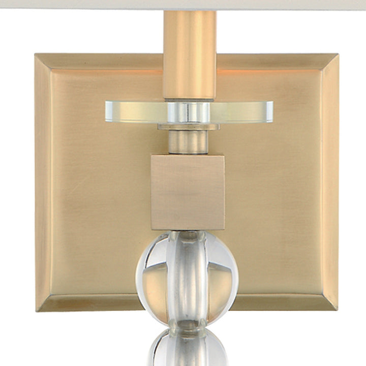 Crystorama Clover 1 Light Aged Brass Sconce