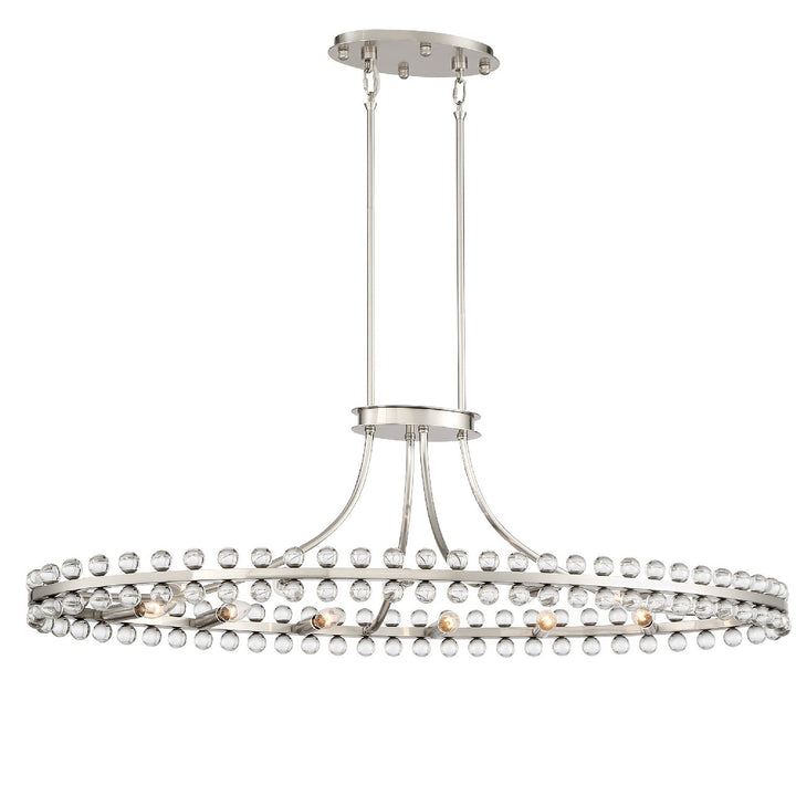 Crystorama Clover 12 Light Brushed Nickel Chandelier