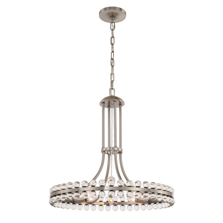 Clover 8 Light Aged Brass Chandelier