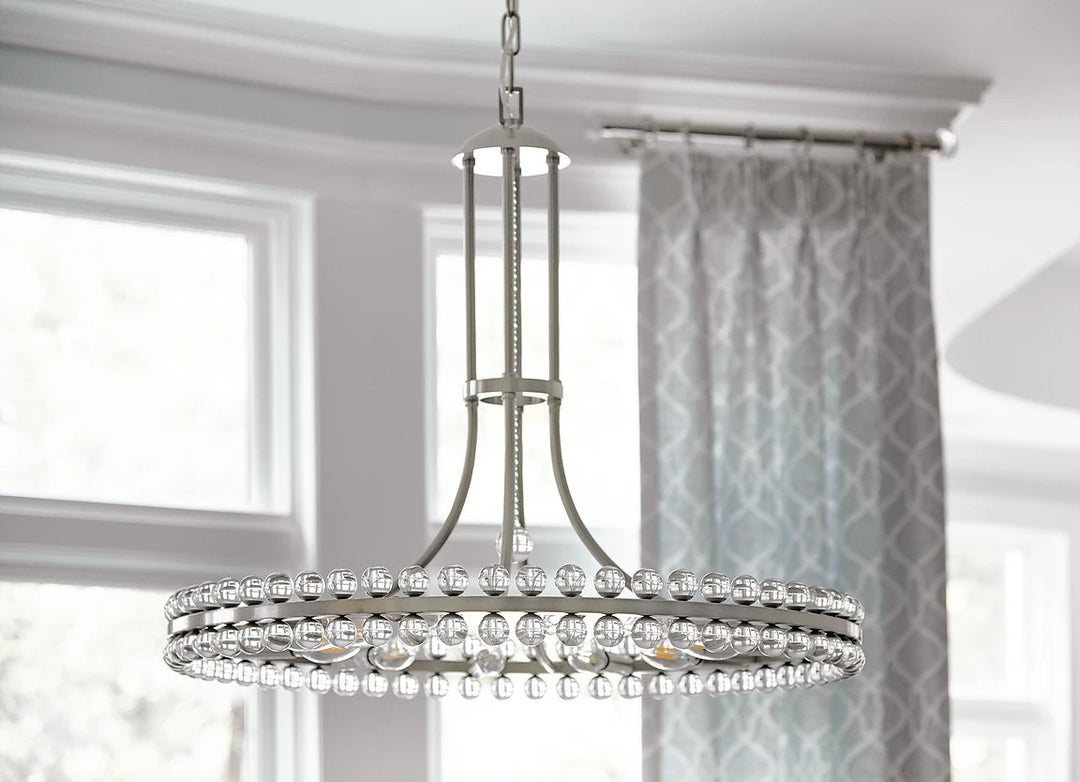 Crystorama Clover 12 Light Aged Brass Chandelier