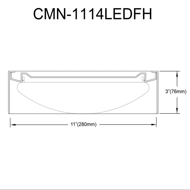 Dainolite 14W Flush Mount Aged Brass Metal Shade