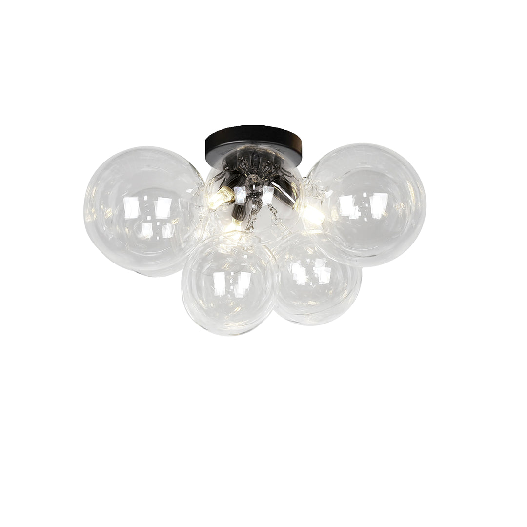 Dainolite 3 Light Halogen Flush Mount, Aged Brass with Clear Glass