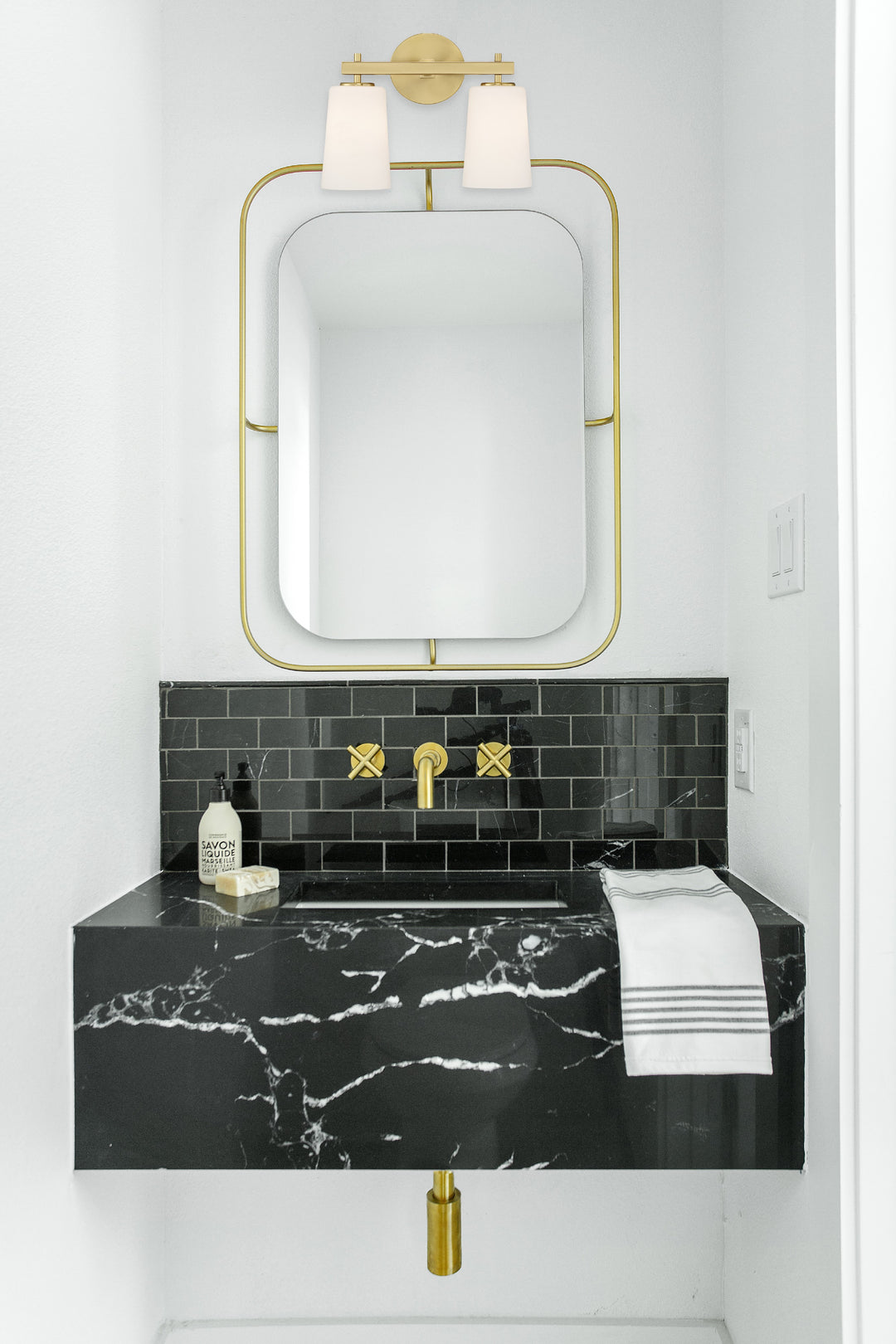 Crystorama Colton 2 Light Aged Brass Bathroom Vanity