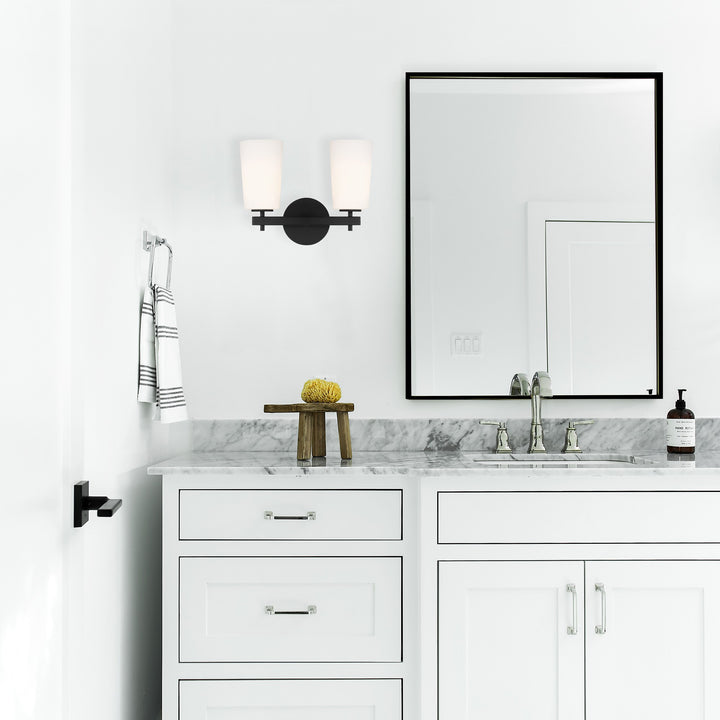 Crystorama Colton 2 Light Aged Brass Bathroom Vanity