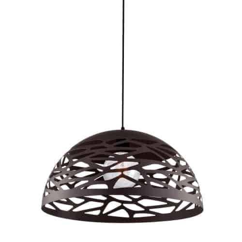 Dainolite 1 Light Pendant, Matte Black Finish