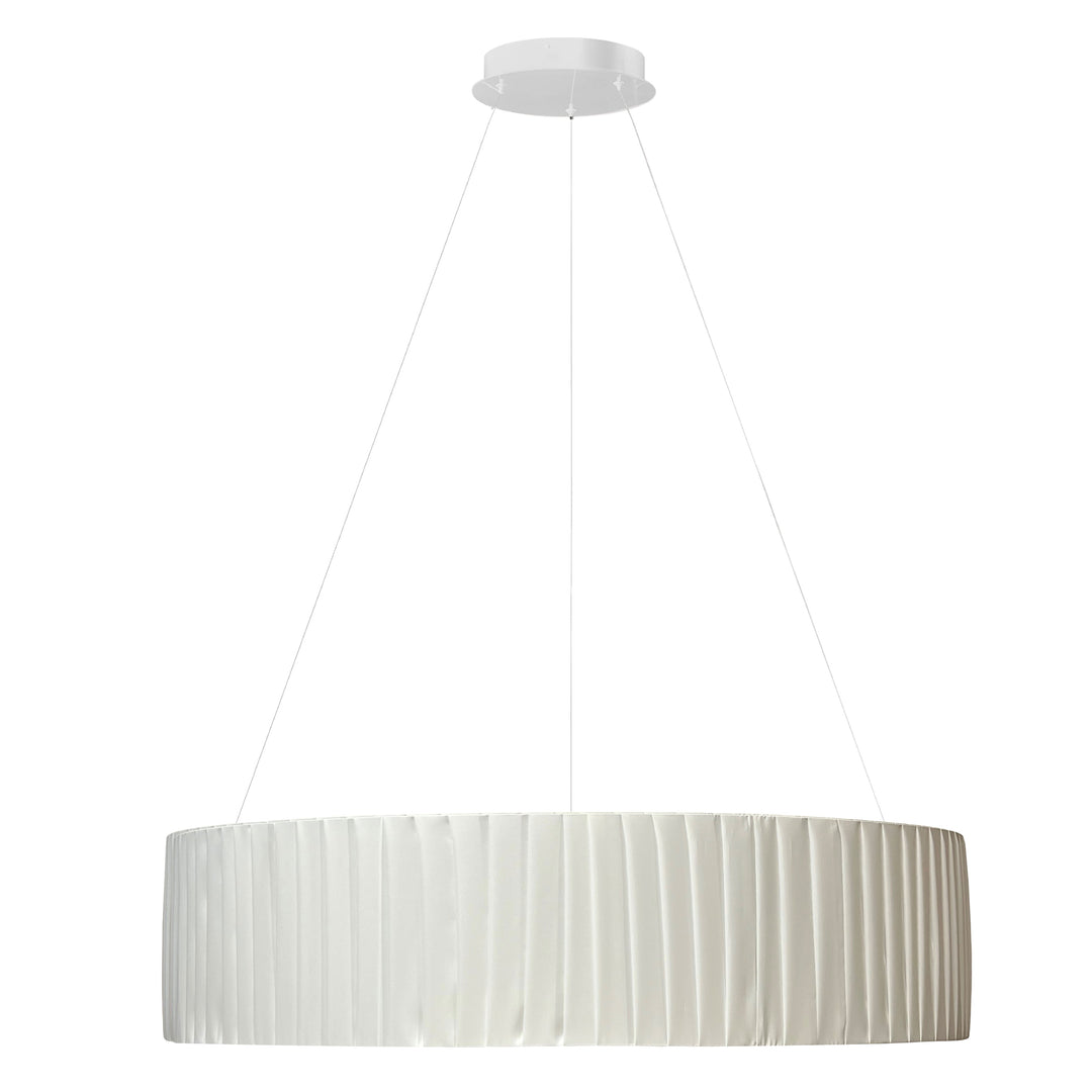 Dainolite 32W Chandelier Matte White with White Ribbon