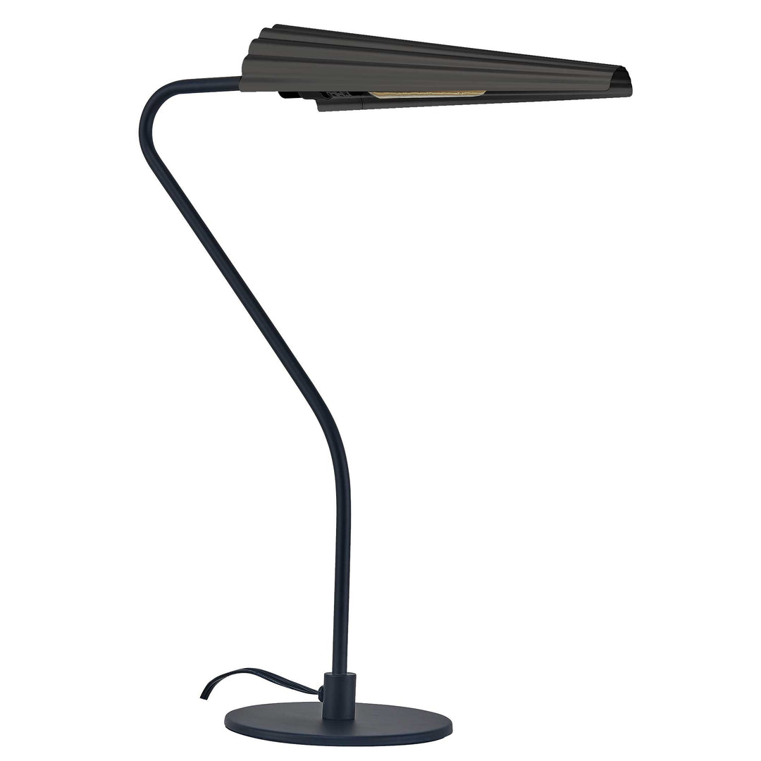 Dainolite 1 Light Incandescent Cassie Table Lamp Aged Brass w/ a Matte Black Shade