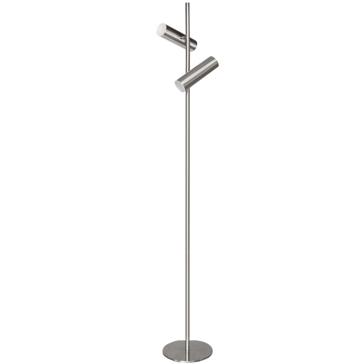 Dainolite 12W Floor Lamp, Aged Brass with Frosted Acrylic Diffuser