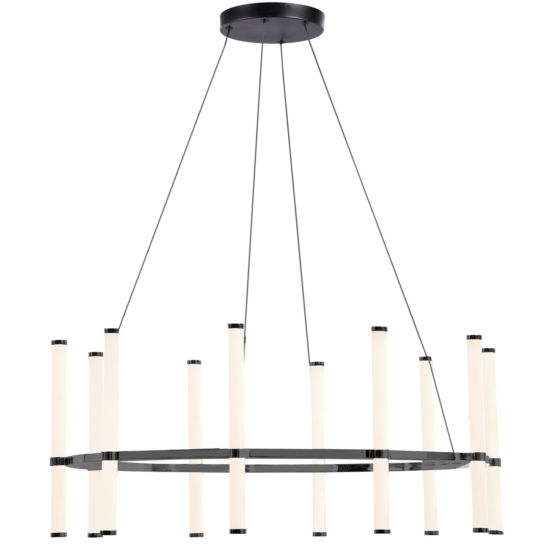 Dainolite 60W Chandelier, Aged Brass with White Acrylic Diffuser