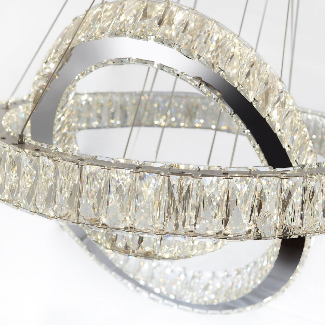 Crystal Elegance LED Chandelier // 2 Ovals