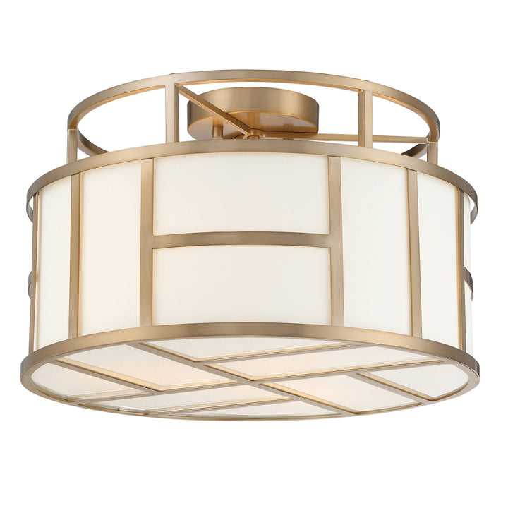 Crystorama Libby Langdon Danielson 3 Light Vibrant Gold Semi Flush Mount