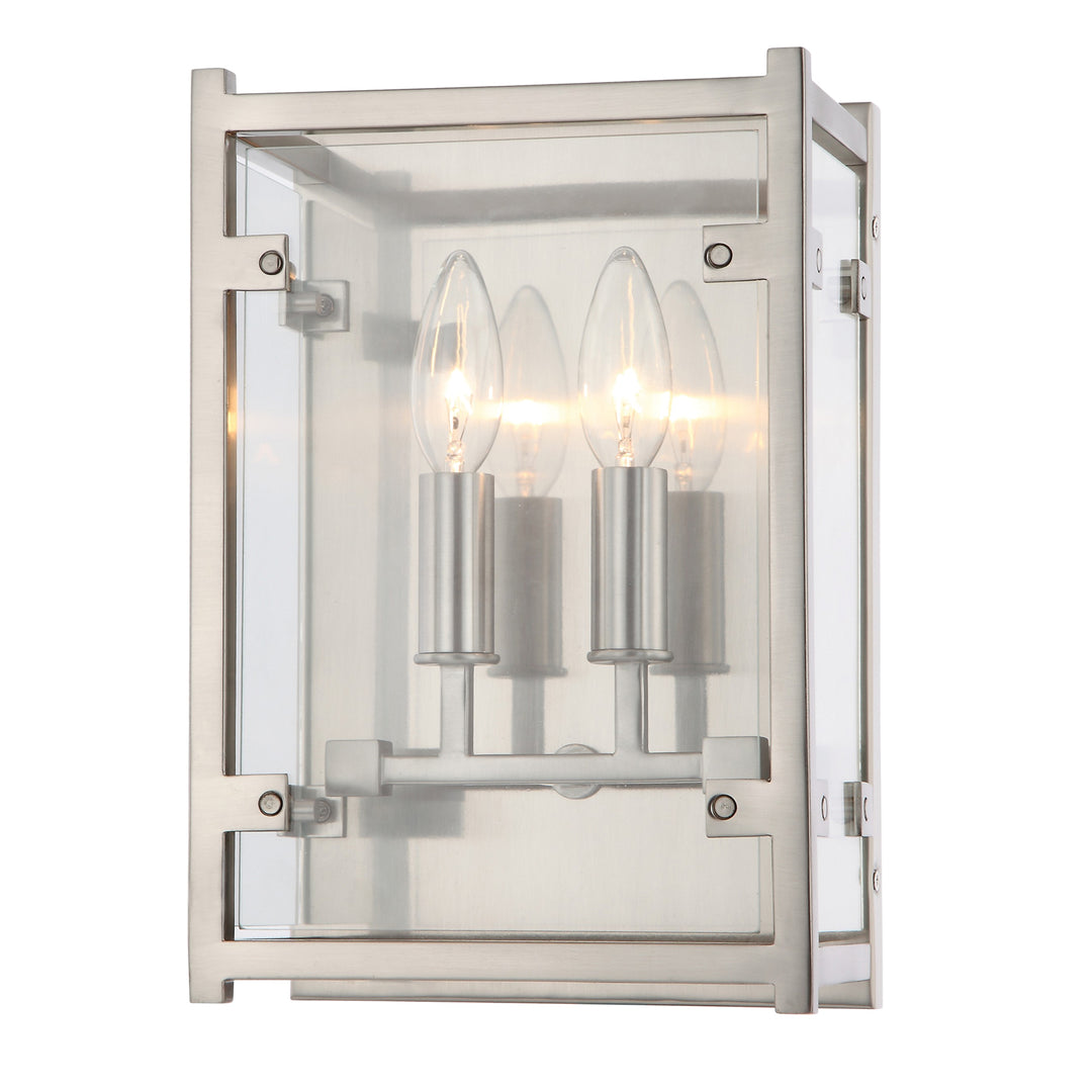 Danbury 2 Light Brushed Nickel Sconce