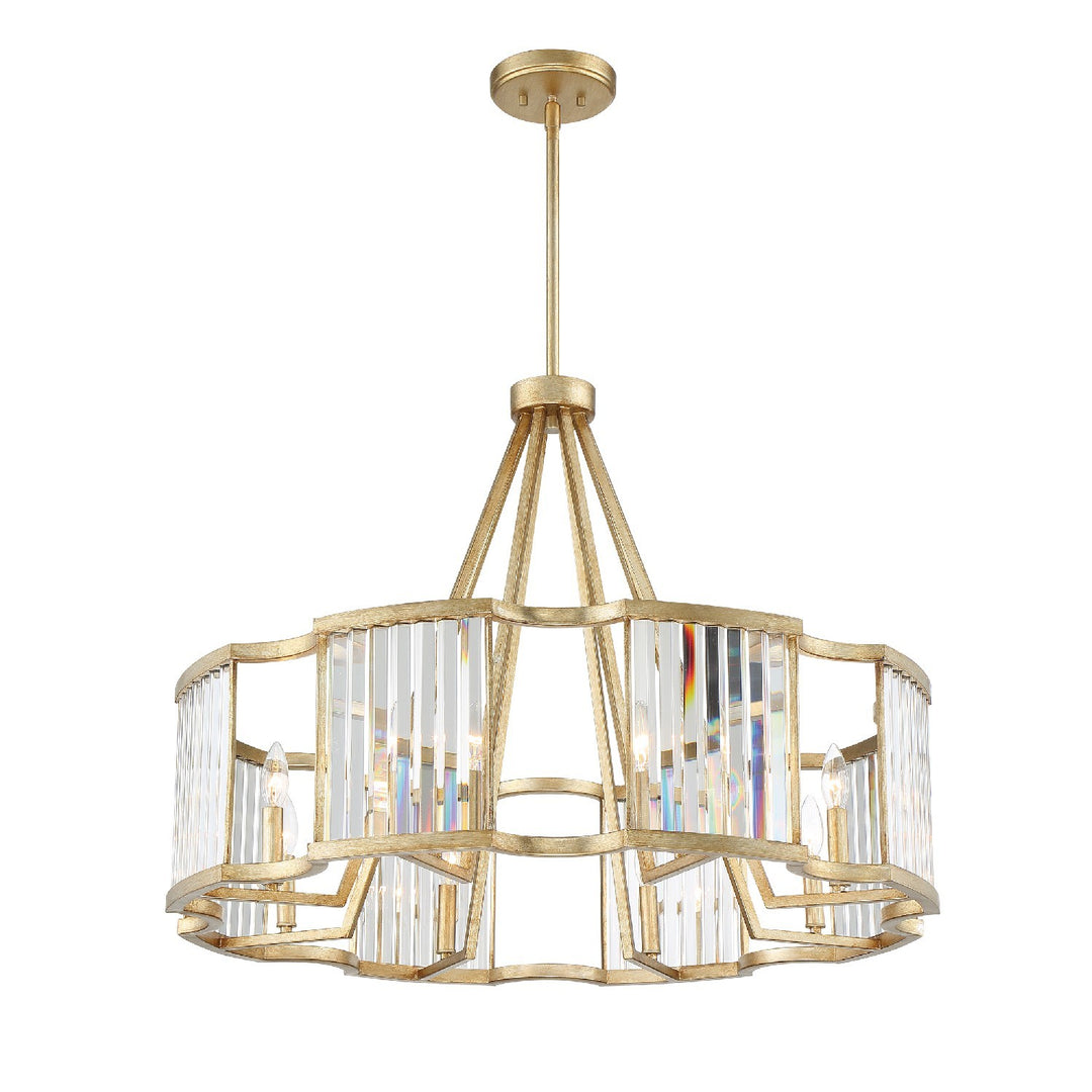 Crystorama Darcy 8 Light Distressed Twilight Chandelier